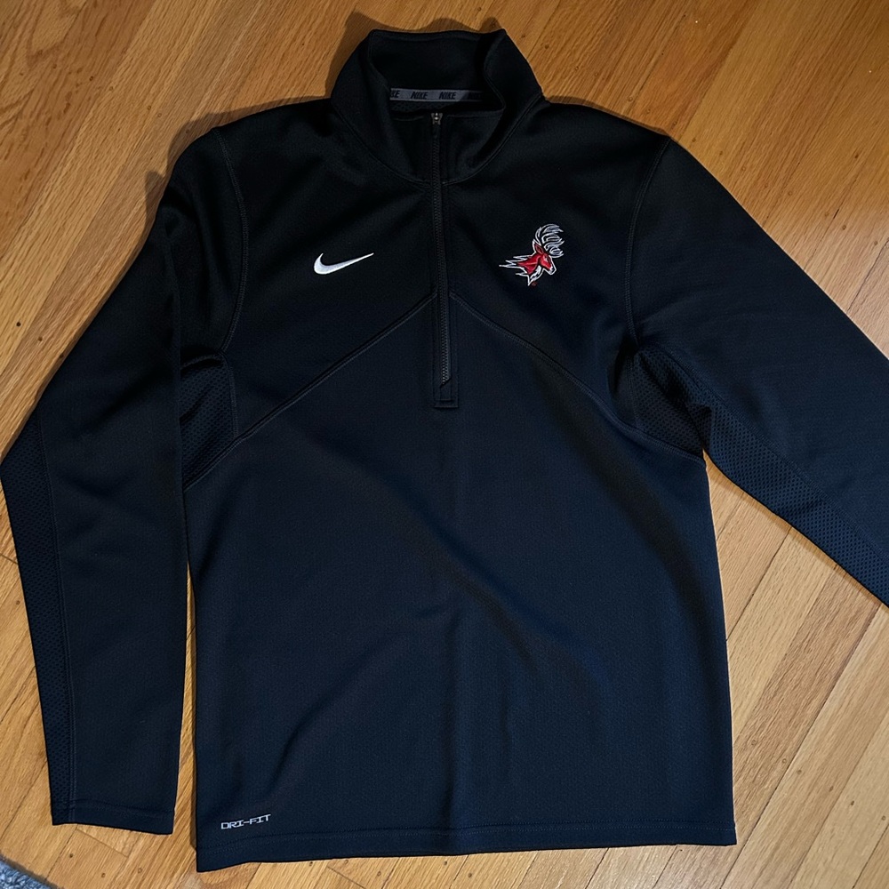 Fairfield University, Nike Black Dri-FIT Quarter-Zip Top
